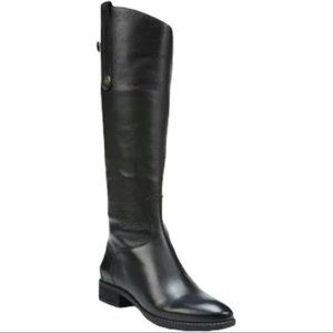 Sam Edelman Penny 2 Wide Shaft Boots In Black Size 7 Athletic Fit Riding Leather